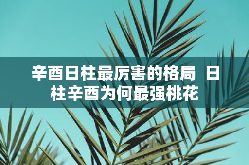 辛酉日柱最厉害的格局 日柱辛酉为何最强桃花