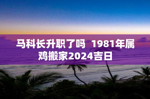 马科长升职了吗 1981年属鸡搬家2025吉日