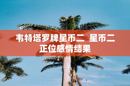 韦特塔罗牌星币二 星币二正位感情结果
