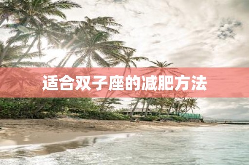 适合双子座的减肥方法