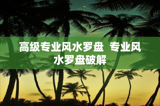 高级专业风水罗盘 专业风水罗盘破解