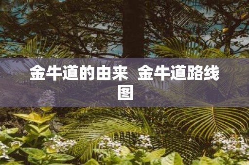 金牛道的由来 金牛道路线图