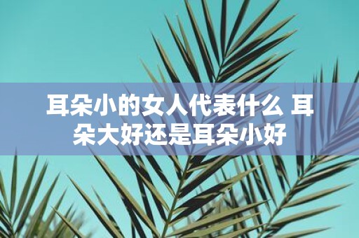 耳朵小的女人代表什么 耳朵大好还是耳朵小好