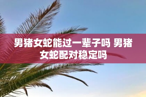 男猪女蛇能过一辈子吗 男猪女蛇配对稳定吗