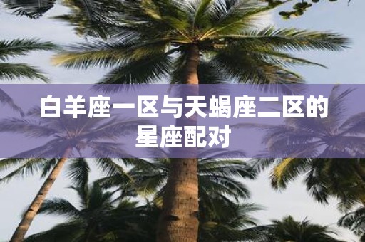 白羊座一区与天蝎座二区的星座配对