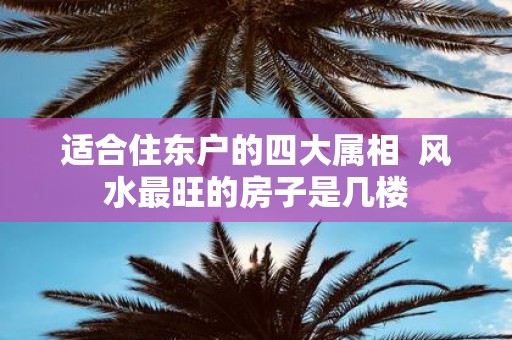 适合住东户的四大属相 风水最旺的房子是几楼