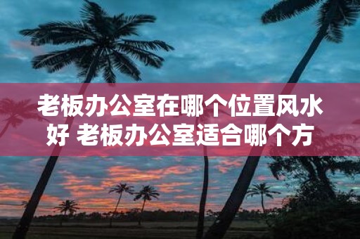 老板办公室在哪个位置风水好 老板办公室适合哪个方位