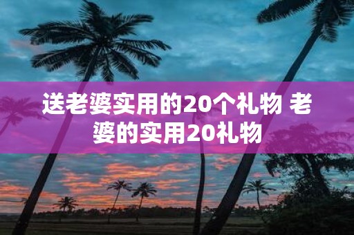 送老婆实用的20个礼物 老婆的实用20礼物