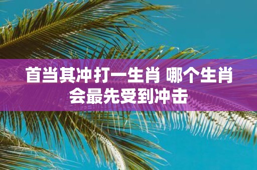 首当其冲打一生肖 哪个生肖会最先受到冲击