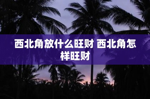 西北角放什么旺财 西北角怎样旺财