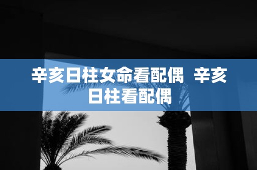 辛亥日柱女命看配偶 辛亥日柱看配偶