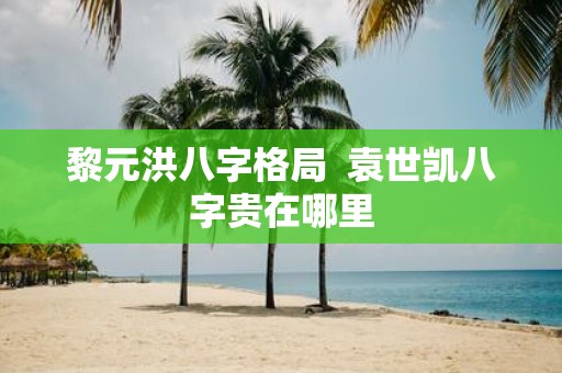 黎元洪八字格局 袁世凯八字贵在哪里