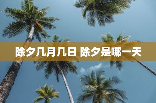 除夕几月几日 除夕是哪一天