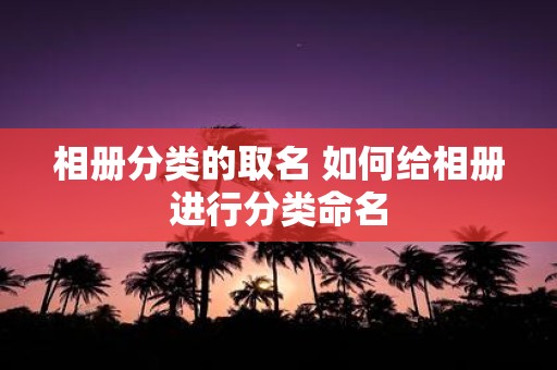 相册分类的取名 如何给相册进行分类命名