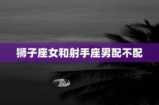 狮子座女和射手座男配不配