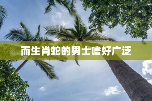 而生肖蛇的男士嗜好广泛