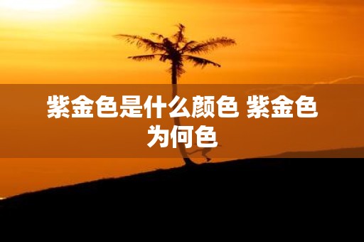 紫金色是什么颜色 紫金色为何色