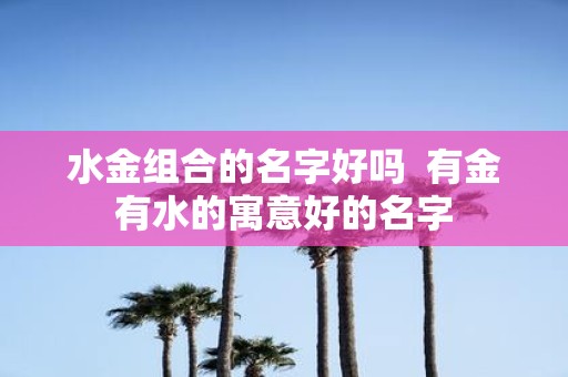 水金组合的名字好吗 有金有水的寓意好的名字