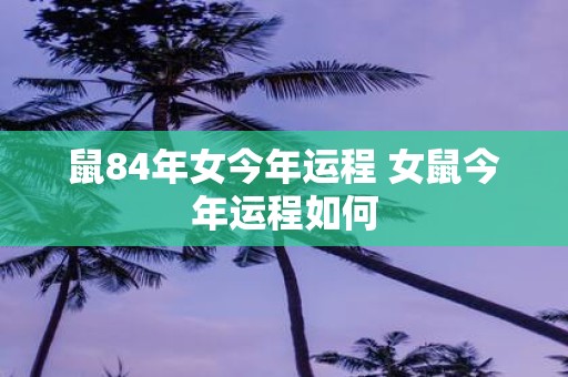 鼠84年女今年运程 女鼠今年运程如何