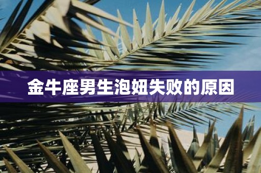 金牛座男生泡妞失败的原因