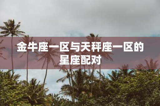 金牛座一区与天秤座一区的星座配对