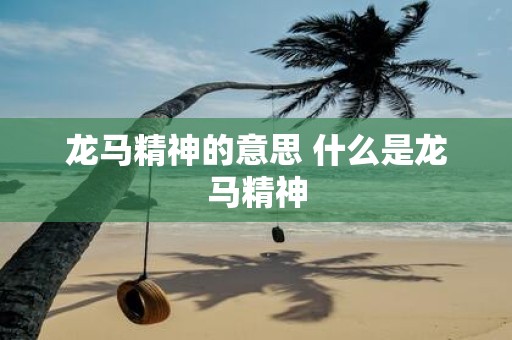 龙马精神的意思 什么是龙马精神