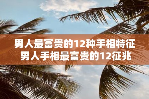 男人最富贵的12种手相特征 男人手相最富贵的12征兆