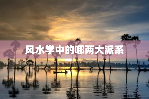 风水学中的哪两大派系