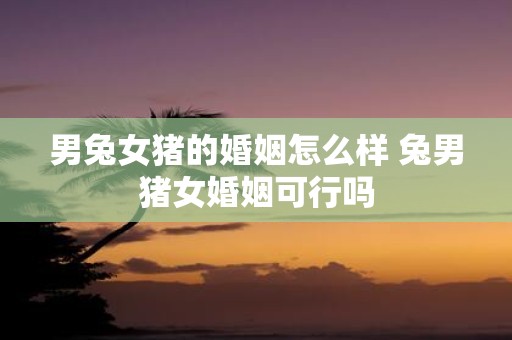 男兔女猪的婚姻怎么样 兔男猪女婚姻可行吗