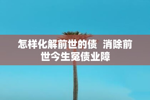 怎样化解前世的债 消除前世今生冤债业障
