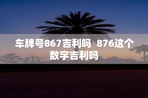 车牌号867吉利吗 876这个数字吉利吗