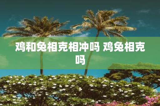 鸡和兔相克相冲吗 鸡兔相克吗
