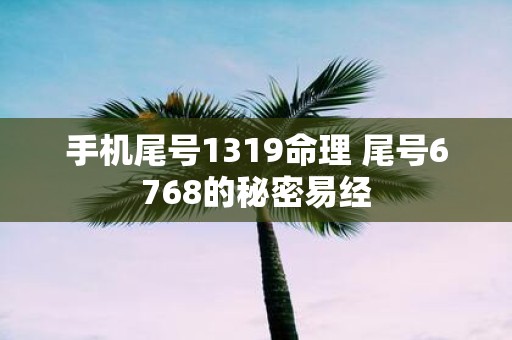 手机尾号1319命理 尾号6768的秘密易经