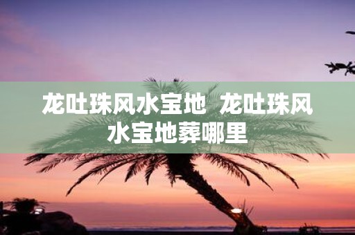 龙吐珠风水宝地 龙吐珠风水宝地葬哪里