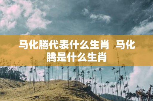 马化腾代表什么生肖 马化腾是什么生肖