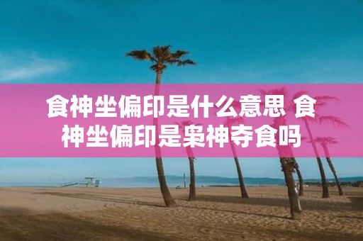 食神坐偏印是什么意思 食神坐偏印是枭神夺食吗