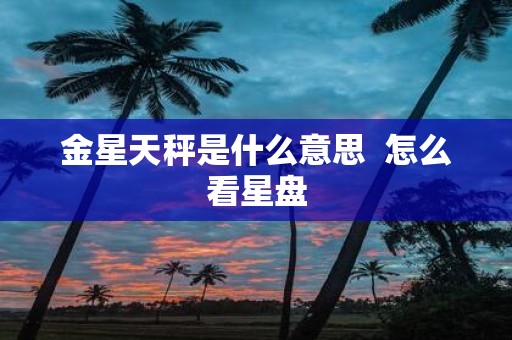 金星天秤是什么意思 怎么看星盘