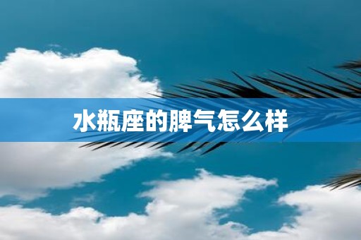 水瓶座的脾气怎么样