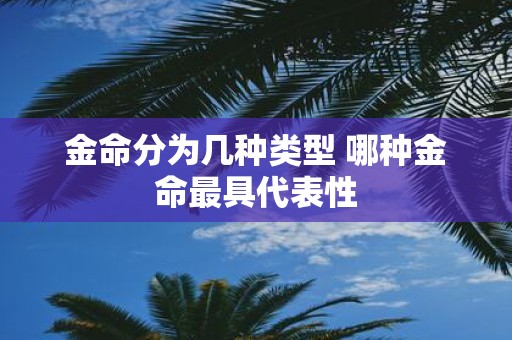 金命分为几种类型 哪种金命最具代表性