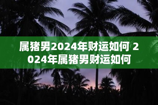 属猪男2025年财运如何 2025年属猪男财运如何