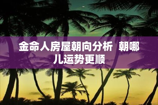 金命人房屋朝向分析 朝哪儿运势更顺