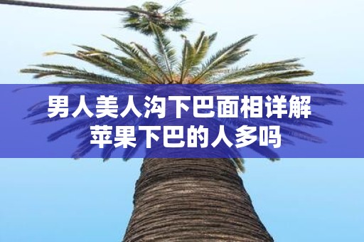 男人美人沟下巴面相详解 苹果下巴的人多吗