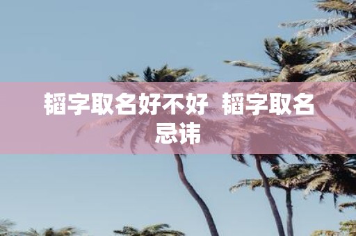 韬字取名好不好 韬字取名忌讳