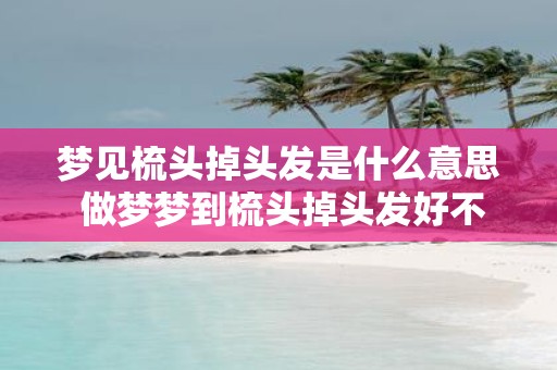 梦见梳头掉头发是什么意思 做梦梦到梳头掉头发好不好