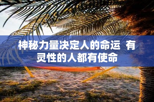 神秘力量决定人的命运 有灵性的人都有使命