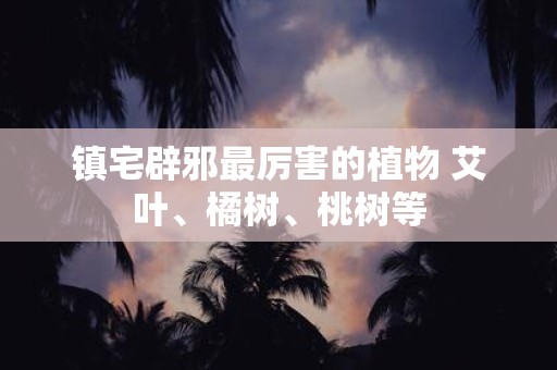 镇宅辟邪最厉害的植物 艾叶、橘树、桃树等