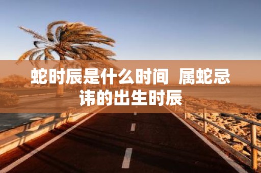蛇时辰是什么时间 属蛇忌讳的出生时辰