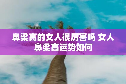 鼻梁高的女人很厉害吗 女人鼻梁高运势如何