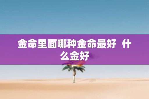 金命里面哪种金命最好 什么金好