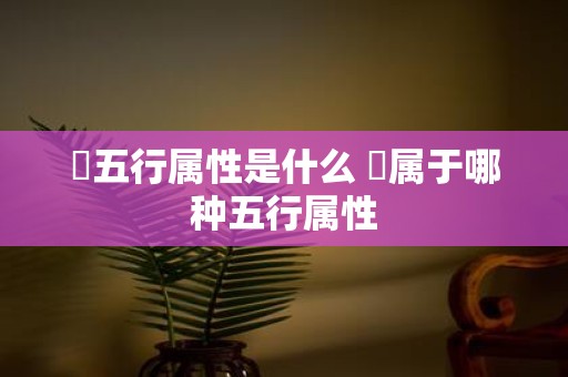 璟五行属性是什么 璟属于哪种五行属性